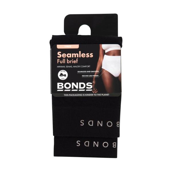 BONDS WOMENS SEAMLESS FULL BRIEF SIZE 18 2 PK