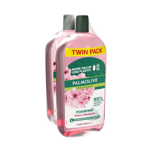 PALMOLIVE NATURALS FOAMING HAND WASH CHERRY BLOSSOM REFILL 1L X 2 PACK