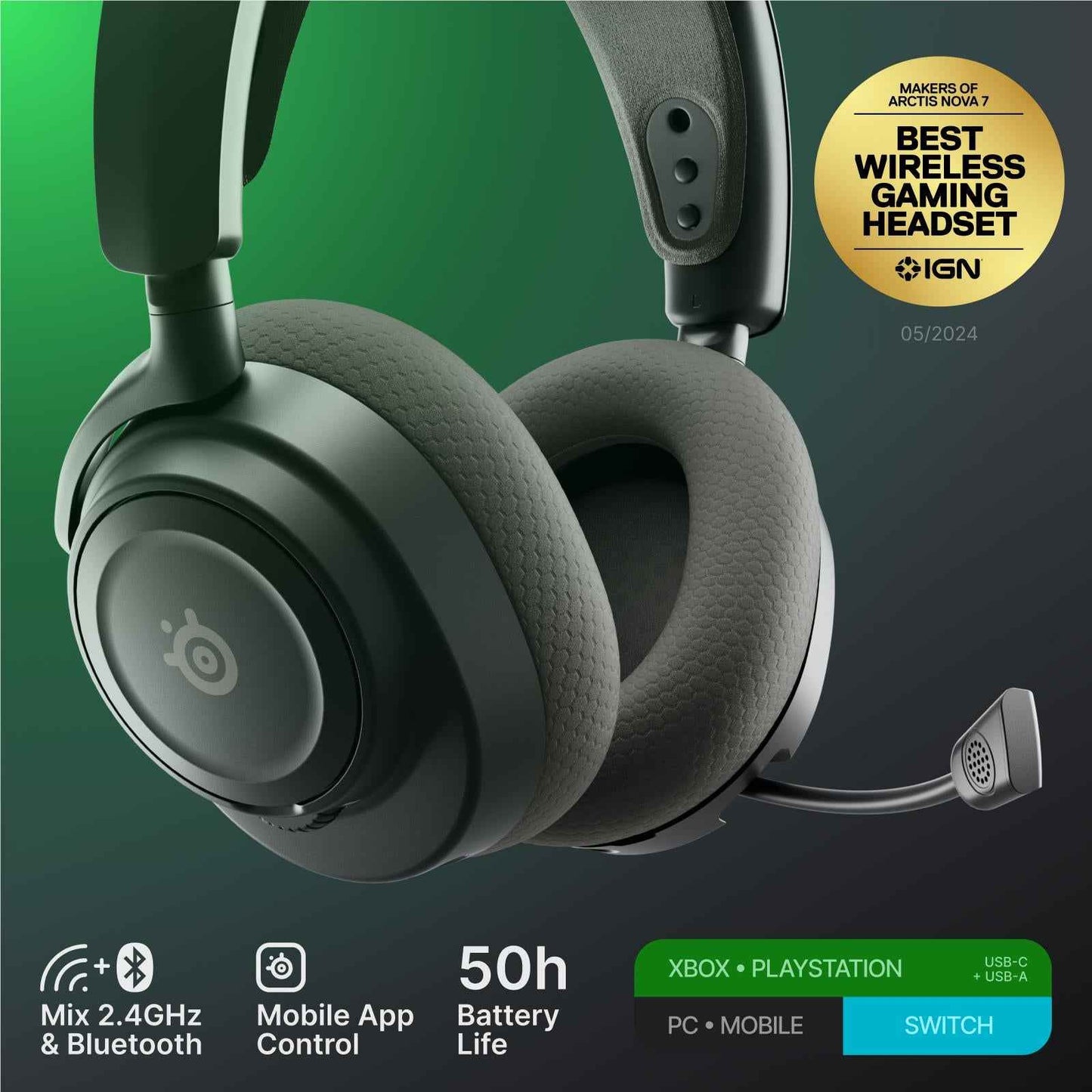 SteelSeries Arctis Nova 7X Gen 2 Wireless Gaming Headset (Black)