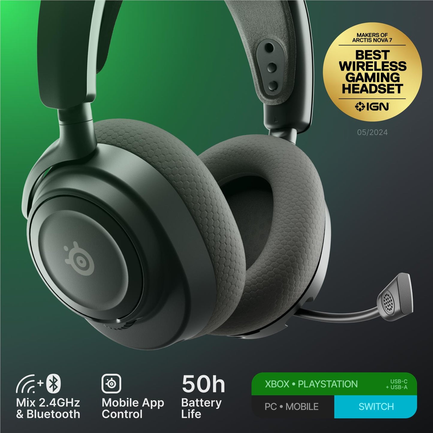 SteelSeries Arctis Nova 7X Gen 2 Wireless Gaming Headset (Black)