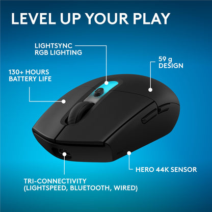 Logitech G G305 X SUPERLIGHT Gaming Mouse (Black)
