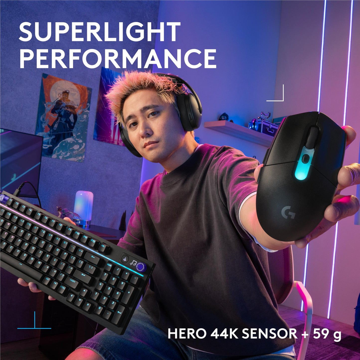 Logitech G G305 X SUPERLIGHT Gaming Mouse (Black)