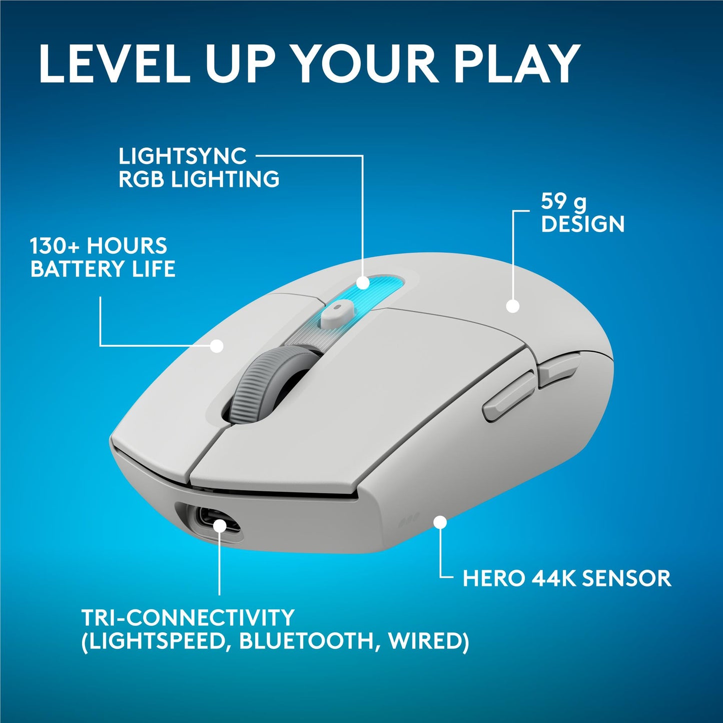 Logitech G G305 X SUPERLIGHT Gaming Mouse (White)
