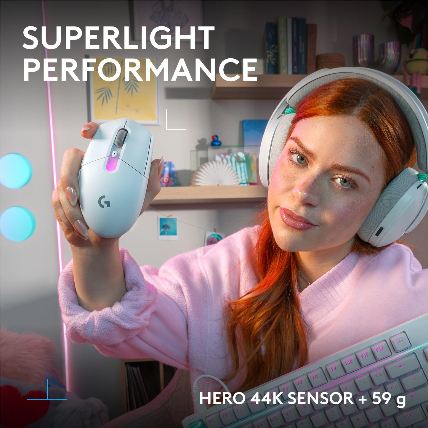 Logitech G G305 X SUPERLIGHT Gaming Mouse (White)