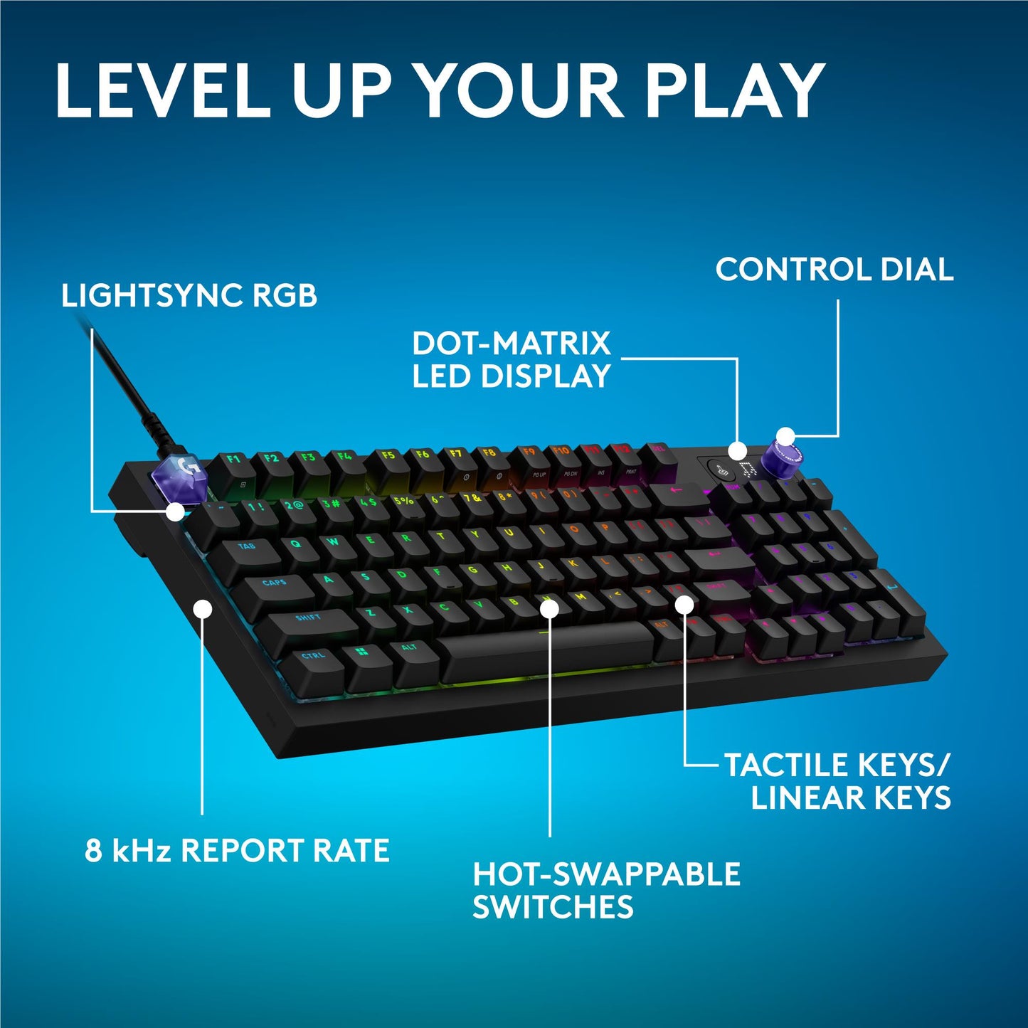 Logitech G G316 X 98 Gaming Keyboard (Black)