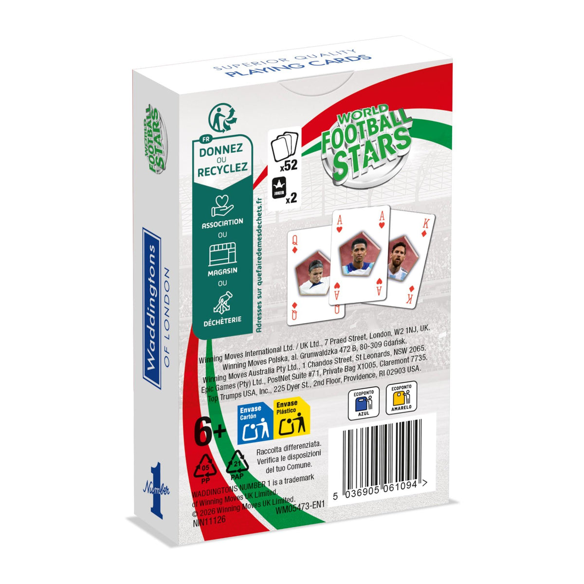 WN1 World Football Stars Playing Cards