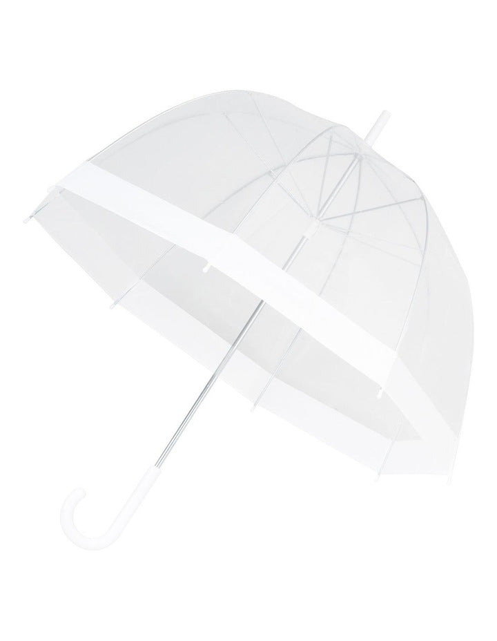 See Thru Bird Cage White Border Umbrella