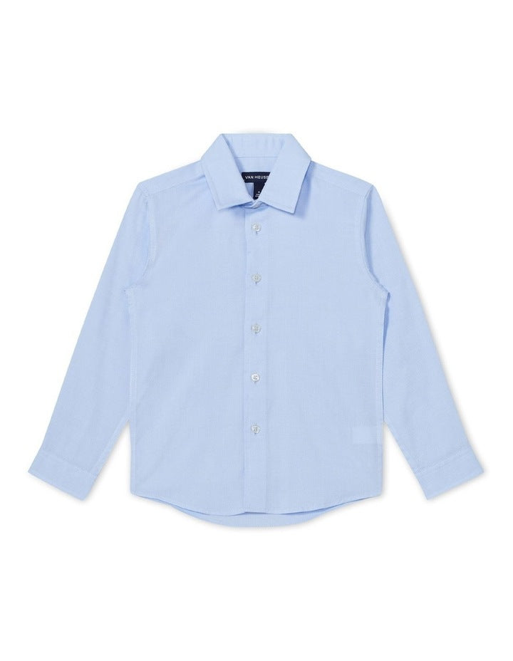 Junior Fit Dress Shirt Plain Dobby in Sky Blue