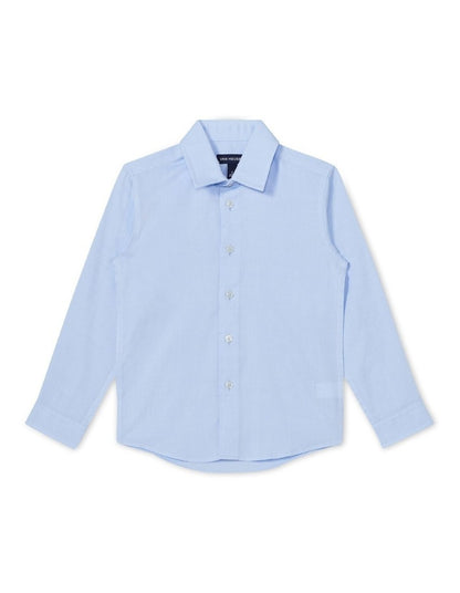 Junior Fit Dress Shirt Plain Dobby in Sky Blue