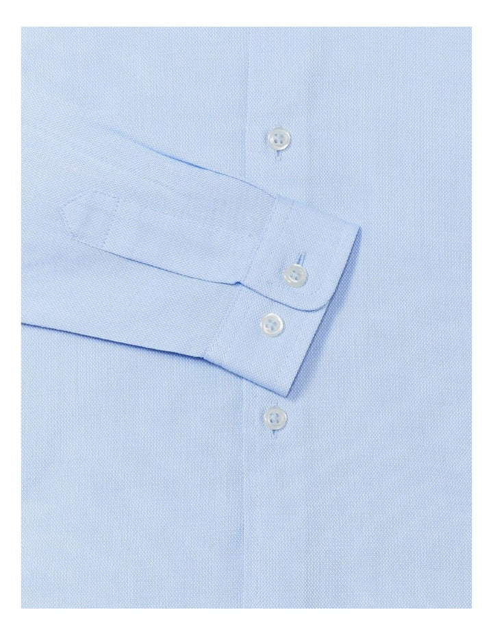 Junior Fit Dress Shirt Plain Dobby in Sky Blue