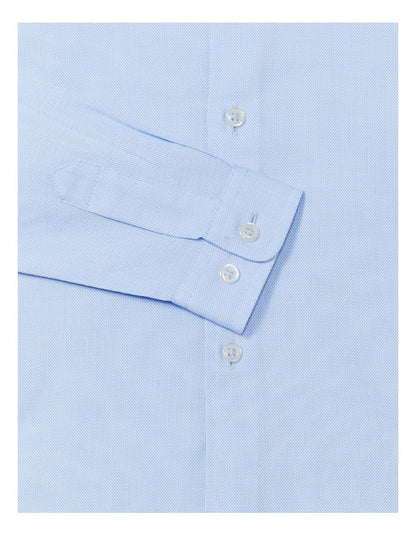 Junior Fit Dress Shirt Plain Dobby in Sky Blue