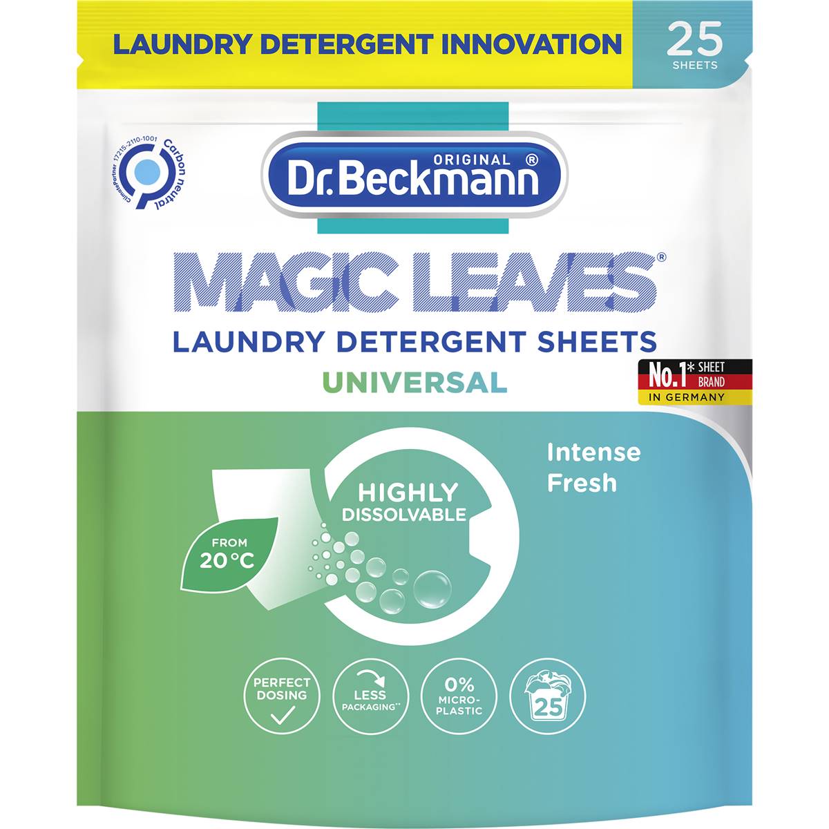 Dr Beckmann Laundry Detergent Sheets Universal 25 pack