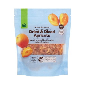 Woolworths Dried & Diced Apricots 200g