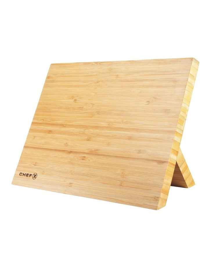 Universal Bamboo Magnetic Knife Stand in Natural Wood