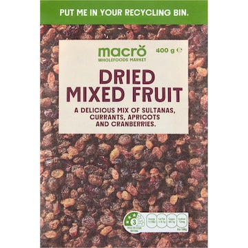 Macro Dried Mixed Fruit 400g