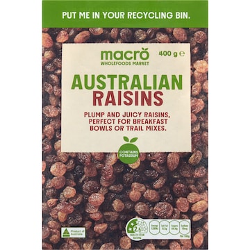 Macro Australian Raisins 400g