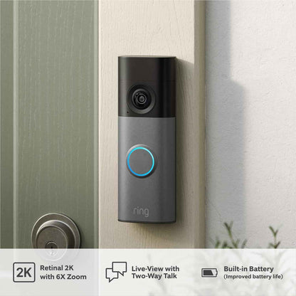 Ring Battery Video Doorbell 2nd Gen (Speckled Grey)