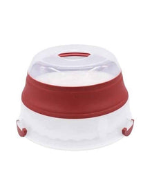 Cake & Cup Cake Carrier in Clear/Red