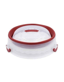 Cake & Cup Cake Carrier in Clear/Red