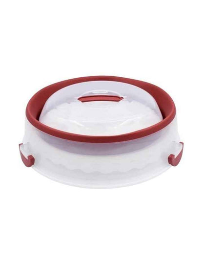 Cake & Cup Cake Carrier in Clear/Red