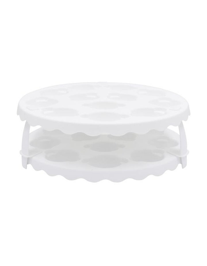 Cake & Cup Cake Carrier in Clear/Red