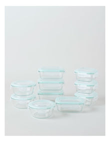 Storage Set with Clip Top 10 Piece in Clear