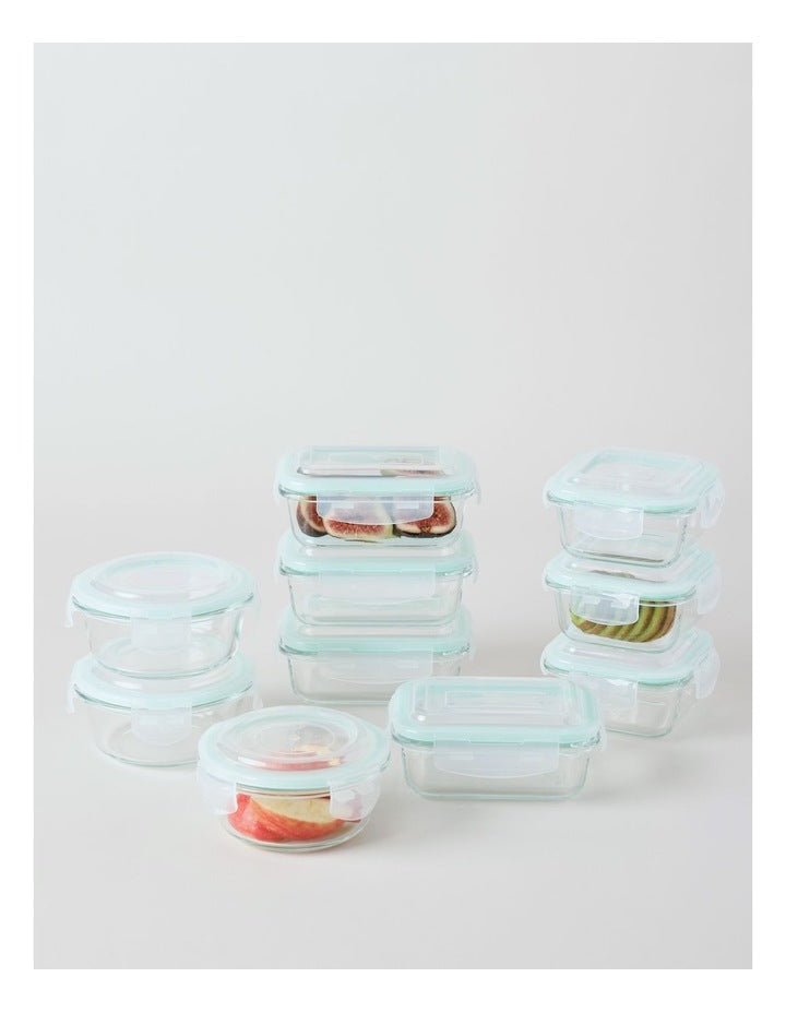 Storage Set with Clip Top 10 Piece in Clear