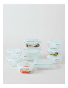 Storage Set with Clip Top 10 Piece in Clear