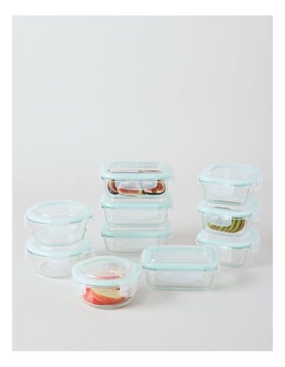 Storage Set with Clip Top 10 Piece in Clear