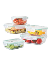 Glass Storage Set 5 Piece in Clear
