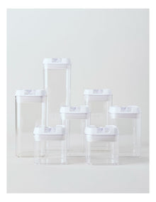 Airtight 7 Piece Food Canister Set in Clear
