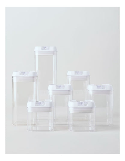 Airtight 7 Piece Food Canister Set in Clear