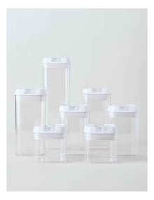 Airtight 7 Piece Food Canister Set in Clear