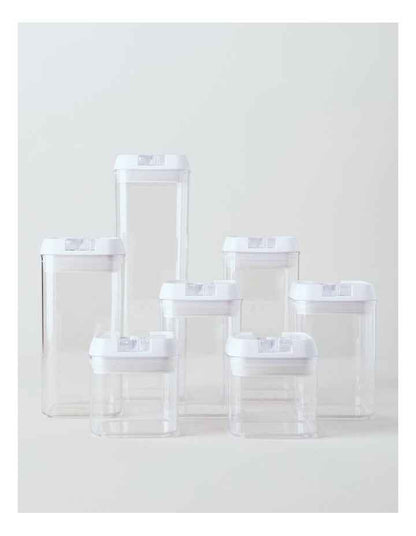 Airtight 7 Piece Food Canister Set in Clear
