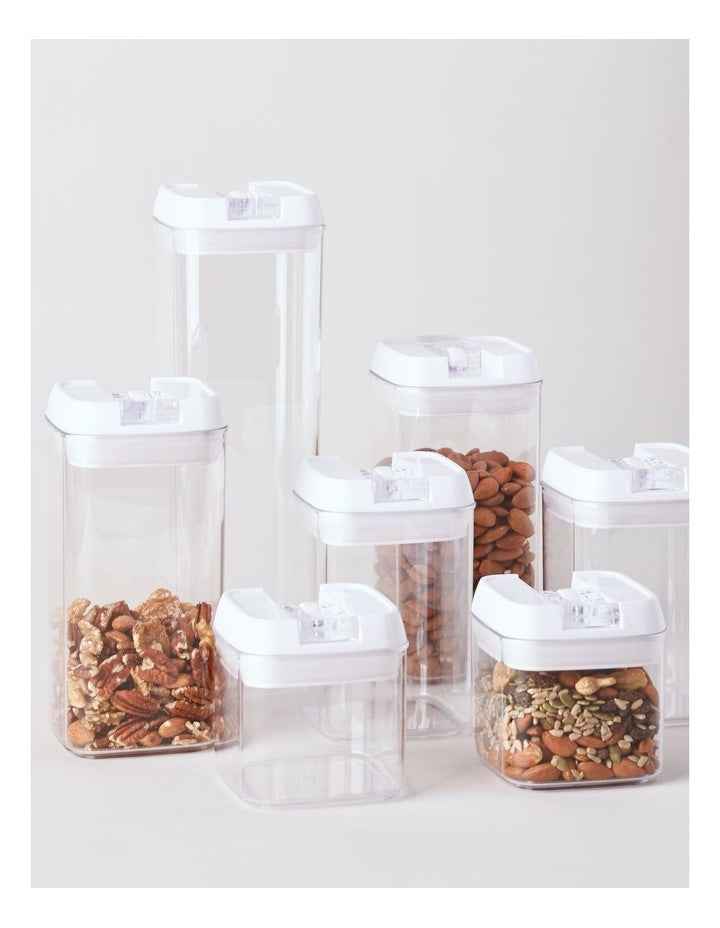 Airtight 7 Piece Food Canister Set in Clear