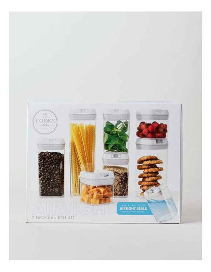 Airtight 7 Piece Food Canister Set in Clear