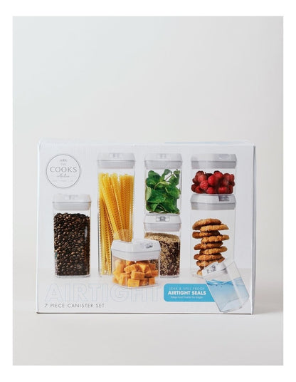 Airtight 7 Piece Food Canister Set in Clear
