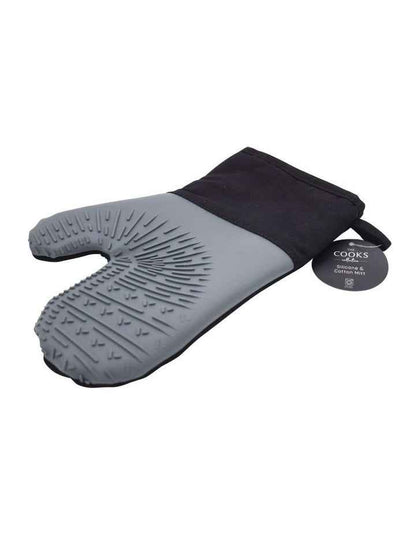 Soft Grip Oven Mitt in Black/Grey