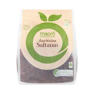 Macro Australian Sultanas 1kg