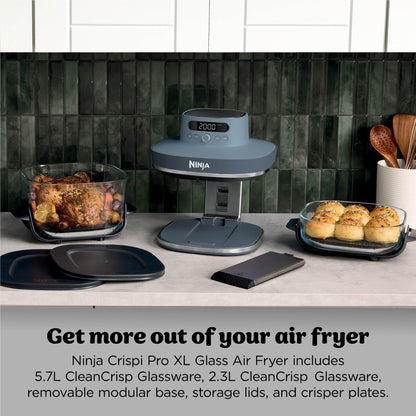 Ninja Crispi Pro 6-in-1 Countertop Glass Air Fryer (Cyberspace)