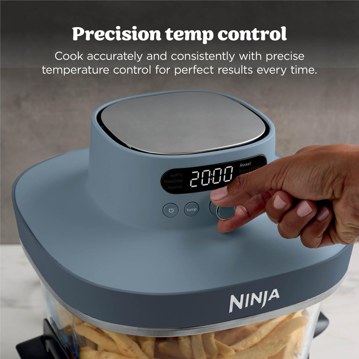 Ninja Crispi Pro 6-in-1 Countertop Glass Air Fryer (Cyberspace)