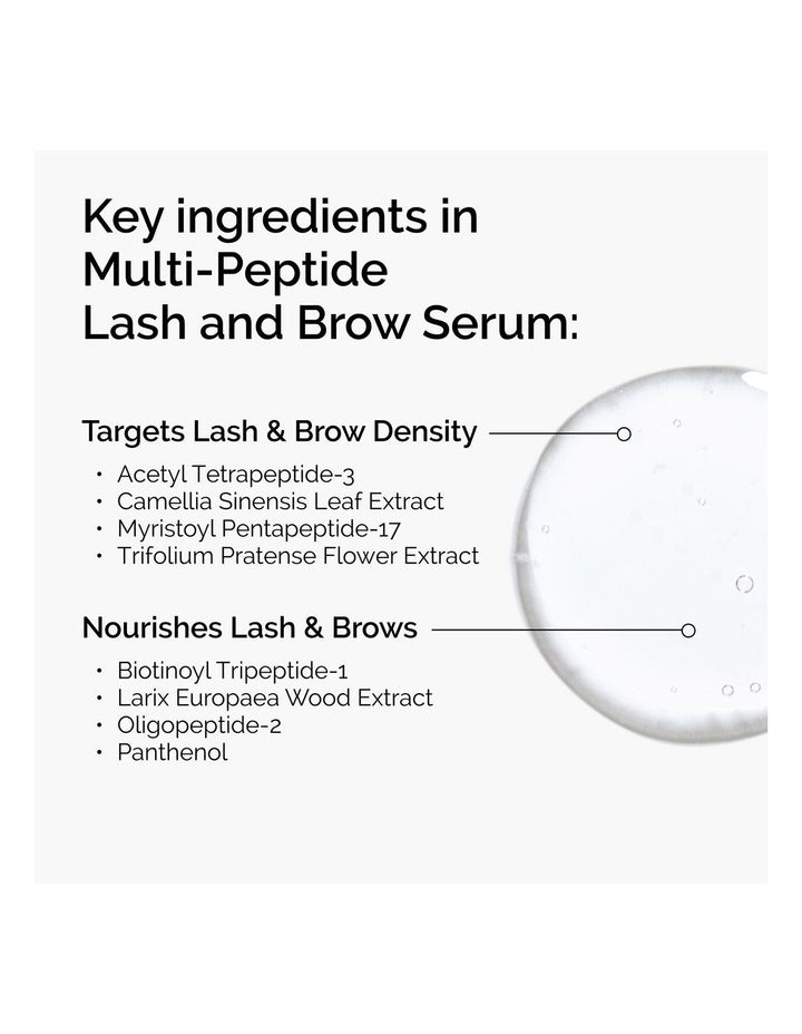 Multi-Peptide Lash and Brow Serum for Thicker, Fuller-Looking Lashes & Brows 5ml