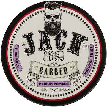Jack The Barber Medium Pomade Mens Hair Styler Natural Shine 95g