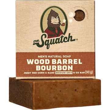 Dr Squatch Men's Natural Soap Bar Wood Barrel Bourbon 141g