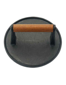 Cast Iron Smash Burger Press in Black