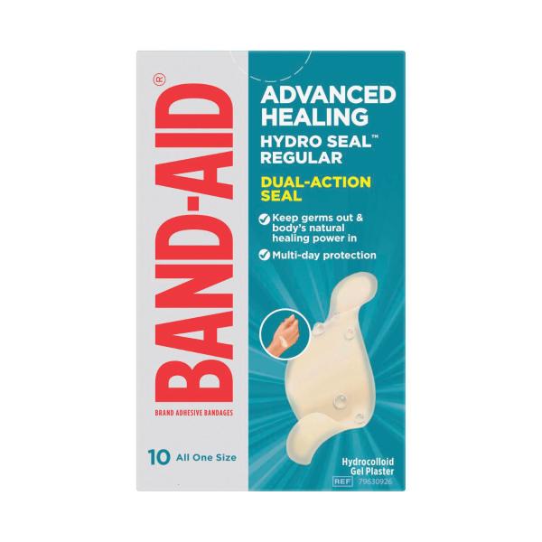 BAND AID ADVANCED HEALING ADHESIVE DRESSING:REGULAR:.:10 PACK