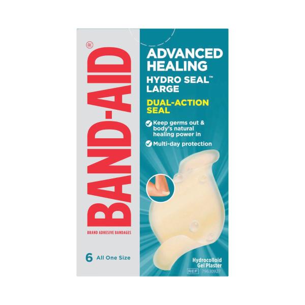 BAND AID ADVANCED HEALING PLASTERS LARGE 6PK