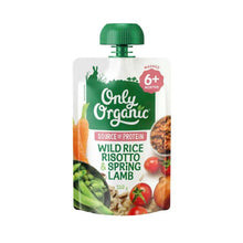 ONLY ORGANIC 6+MONTHS POUCHES BABY FOOD:WILD RICE RISO:.:120 GRAM