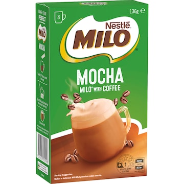 Milo Mocha Coffee Sachets 136g 8 pack