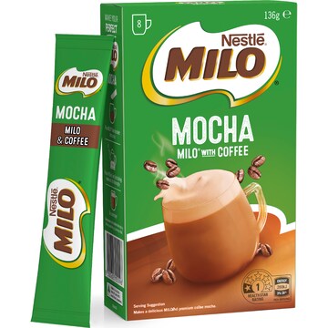 Milo Mocha Coffee Sachets 136g 8 pack